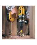 Workhorse Self Feed Spade Drill Bit For Tough Job Sites And 28 Millimeter Aggressive Cutters With Lockdown Shank And Lightning Fast Wood Piercing Performance Built For Cordless And Wired Power Drills in action drilling wood.