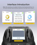 Close-up of 2D Wireless Barcode Scanner With TFT Screen And Dual CMOS CCD Sensors For Long Codes Bluetooth QR Reading