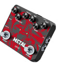 Beefy Metal Distortion Guitar Pedal with True Bypass, High Gain Clarity, Muff Top Boost, 80s and 90s Metal Tones, Red Design