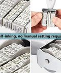 Slick Ergonomic Rubber Date Stamp With Comfortable Grip And Multifunctional Design For Scrapbooking And Office Documents Lets You Nail Down Dates With Zero Sweat On Craft Projects, showcasing self-inking mechanism and date dials.