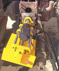 Pro Grade Portable Line Boring Machine For Excavators mounted on heavy machinery, featuring a rugged yellow alloy steel build.