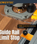 Top Tier Router Guide Rail Adapter For Bosch 1617 Plunge Router With Track Saw Compatibility mounted on wooden surface.
