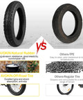 14x2.125 Tire And Tube Set 57-254 E Bike Replacement For Folding E Bikes Electric Scooters And Kids Bikes With Non Slip Grippy Tread For All Weather Traction And Puncture Resistant Design With Inner Tube Included. black rubber tire and tube set