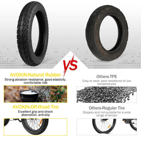 14x2.125 Tire And Tube Set 57-254 E Bike Replacement For Folding E Bikes Electric Scooters And Kids Bikes With Non Slip Grippy Tread For All Weather Traction And Puncture Resistant Design With Inner Tube Included. black rubber tire and tube set