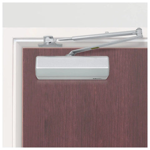 9000 Series Grade 1 Beefy Door Closer Multi Mount With Adjustable Power Spring Size 1 To 6 ADA Compliant on wooden door