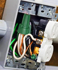 Winged Ground Wire Connector Nuts With Hole, Spring Loaded Wire Nuts For Safe Electrical Connections in electrical box setup
