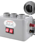 Kick The Winter Chill Fast With Compact 12V Car Heater 400W To 600W Dual Gear Switch triple air outlets in grey housing.
