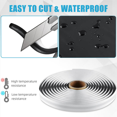 Butyl Sealant Tape 13Ft For Cars Trucks RVs And Marine Use Weatherproof Water Seal Headlight Windshield Door And Window