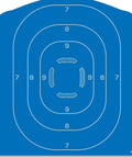 EZ-Aim Silhouette Targets 4 Pack For Shooting And Practice High Visibility Human Body Paper Targets 23x35 inches blue target