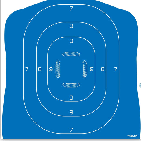 EZ-Aim Silhouette Targets 4 Pack For Shooting And Practice High Visibility Human Body Paper Targets 23x35 inches blue target