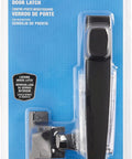 Push Button Door Latch For Screen And Storm Doors, Out Swing, 0.75 To 1.25 Inch Thick, No Lock Out Technology, Durable Black Finish