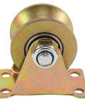 4 Pack 2 Inch U Groove Wheel Pulley 660 Lb 45 Steel Heavy Duty Sliding Gate Rollers With Bracket Rigid Caster For Inverted Track
