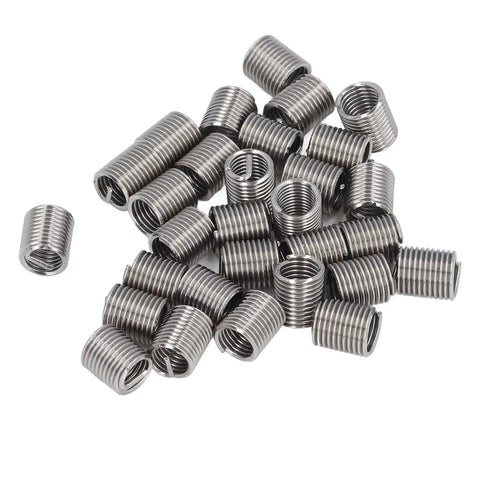34 stainless steel M8 x 1.25 thread inserts from Complete Pro Grade M8 Thread Repair Insert Kit With 34 Pieces In 304 Stainless Steel