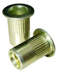 25 Pack Threaded Rivet Nut Inserts 8-32 UNC zinc plated carbon steel open end with flanged head for secure projects