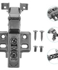 4 Pack Black Stainless Steel Inset Cabinet Hinges With Aluminum Frame for Quiet Kitchen Cabinets and Wardrobes detail