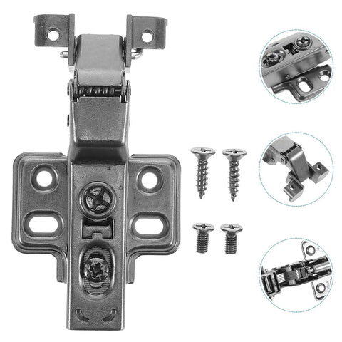 4 Pack Black Stainless Steel Inset Cabinet Hinges With Aluminum Frame for Quiet Kitchen Cabinets and Wardrobes detail