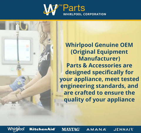 Genuine OEM Washer Washplate Replacement Part W11510461 Replaces W11308900 For Front Load Washers branding and text