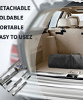 Heavy Duty Cabinet Lift Jack Tool 440 Lbs Capacity Adjustable Third Hand Support System Premium Rustproof Steel Support Rod in vehicle trunk.