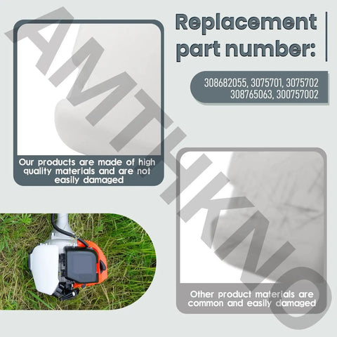 Fuel Tank Assembly For String Trimmer With Fuel Lines Filter And Cap Replaces 308682055 3075701 3075702 308765063 300757002