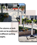 Portable Aluminum Gantry Crane 2204 Pounds Capacity mobile workshop hoist with adjustable height in outdoor setting.