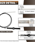 18 Foot Heavy Duty Mechanical Rack And Pinion Steering Cable For Back Mount Rack Systems size details diagram