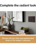 Radiant 150-Watt Dimmer Light Switch for Dimmable LEDs, No-Fuss Flicker-Free Performance, Single-Pole and 3-Way Compatibility, 120V, RHL153PDB, Dark Bronze wall plate in living room