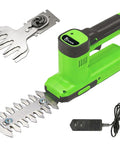 12V Cordless Hedge Trimmer And Grass Shear, 2 In 1 Electric Handheld Shrubbery Trimmer With Battery And Charger Included