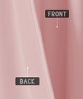 Close-up of Pink Velvet Curtains Set Of 2 Panels 52 By 84 Inches showing front and back texture. Ideal for bedroom privacy and warmth.