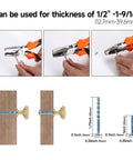 Instructions for installing Gold Cabinet Knobs 10 Pack For Kitchen Cabinets And Dresser Drawers, showing hardware measurement.