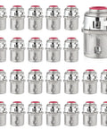 25 Piece Metal Cable Connectors For Three Eighth Inch Conduit Zinc Electrical Fittings, ideal for DIY projects and industrial wiring