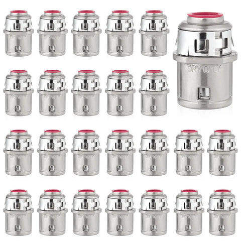25 Piece Metal Cable Connectors For Three Eighth Inch Conduit Zinc Electrical Fittings, ideal for DIY projects and industrial wiring