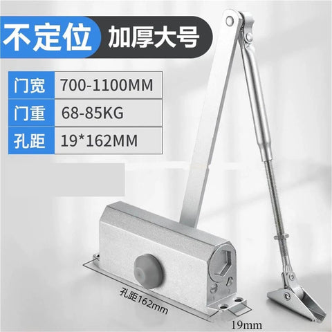 Beefy Hydraulic Door Closer 25Kg To 120Kg Adjustable Speed Silent Soft Close Quiet Door Hardware Aluminum Alloy Matte A2 Finish
