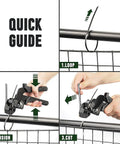 Quick guide showing assembly with Stainless Steel Cable Tie Gun With 200 Heavy Duty 304 Stainless Zip Ties for fence repair.