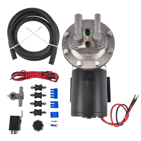 Smooth Operator Heavy Duty 12 Volt Electric Vacuum Pump Kit For Gmc Chevy Ford Brake Booster Oem 28146 showing motor, hoses, and installation hardware.