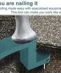 Heavy Duty Roof Shingle Removal Tool Nail Pry Bar For Professional Roof Repair And Shingle Replacement With Nail Slot in use