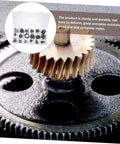 Gear with inset image of 225-Piece Carbon Steel C-Shape Snap Ring Kit With External Retaining Clips For Shafts Durable Heavy-Duty All-Purpose Anti-Deformation Smooth Finish Ideal For Automotive Machinery And DIY Home Shop Projects.