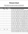 Fitment chart for Premium Center Universal Joint for Ford F-250 Trucks 1959 to 1977 with drivetrain details.