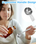 Three Piece Stainless Steel Measuring Spoons Set For 1 Teaspoon 5ml Precise Cooking And Baking No Guesswork For Spices And Salt