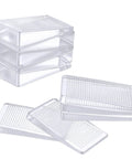 10 Pack Adjustable Furniture Levelers And Flexible Shims To Knock Out Pesky Wobbles On Couches Tables And Uneven House Floors With Strong Nonslip Grip Design - stack of transparent shims for stabilizing furniture.