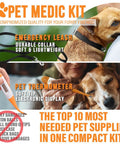 Everlit Pet Medic First Aid Kit in blue compact travel bag for dogs and cats, 95-piece set