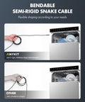 1920P Endoscope With Light Snakes Through Tight Spots Like A Pro showing bendable semi-rigid snake cable