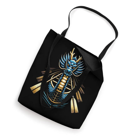 Black Dragon Boat Racing Tote Bag For Fans And Athletes Featuring Bold Festival Inspired Artwork And Paddling Culture Vibe