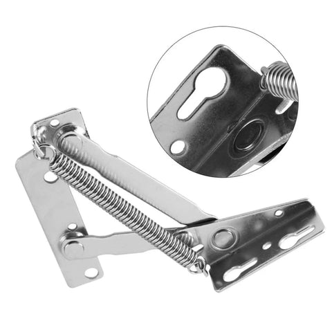 2 Pack 80 Degree Stainless Steel Sprung Hinges For Cabinet Doors Lift Up Top Flap Hinges Hardware Heavy Duty Drawer And Cabinet Support