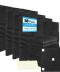 Killer 50 Pack Sound Proof Foam Panels For Walls With Sticky Peel And Stick Mount 12X12X2 Inch Acoustic Tiles displayed with adhesive tabs