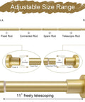 Diagram of No Drill Stainless Steel Shower Curtain Rod With Adjustable Tension Fits 32 To 80 Inches Rust Free Non Slip End Caps