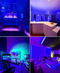 50Ft Black Light Rope Lights Kit 110V Waterproof Flexible Cuttable Connectable LED Strip for glow effects in various rooms