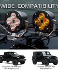 Heavy Duty Black Aluminum Light Mounting Brackets For Jeep Wrangler JL JLU 4Xe And Gladiator JT Ditch Cowl Fog Light A Pillar LED Pod Mounts 2 Pack Durable Off Road Ready