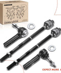 Front Inner And Outer Tie Rod End Kit Fits Dodge Challenger Charger Magnum And Chrysler 300 For RWD Models 2005 2010 Replacement Steering Linkage Upgrade Easy Install, 4-piece set with box