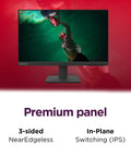 Crisp 21.5 Inch FHD IPS Office Monitor With 100Hz Refresh Rate 4ms MPRT 99 Percent sRGB Raven Black Tilt Stand.