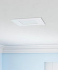 Ultra Thin 6 Inch Square LED Recessed Light Kit 4 Pack, Dimmable Downlights With 2700K to 5000K Color Temp, installed on ceiling
